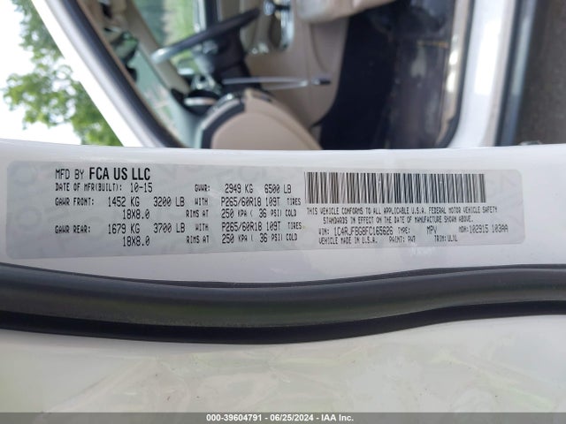 Jeep Grand Cherokee Limited 2015 1C4RJFBG8FC165626 Image 9