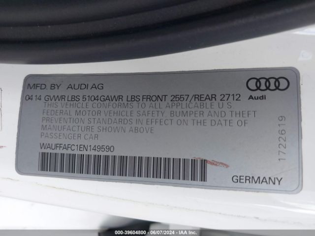 WAUFFAFC1EN149590 Audi A6 2.0t Premium