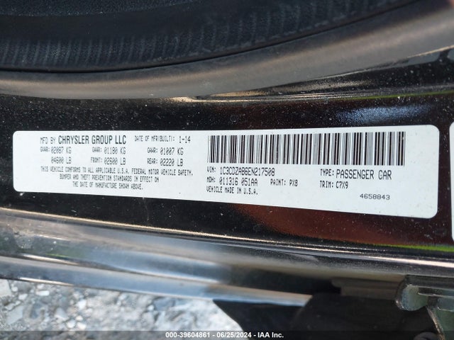 1C3CDZAB6EN217508 Dodge AVENGER SE