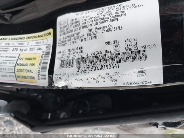 Ford FUSION SE 2018 3FA6P0HDXJR193441 Image 9