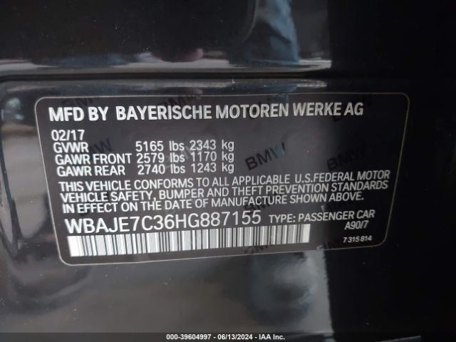 WBAJE7C36HG887155 BMW 540i Xdrive