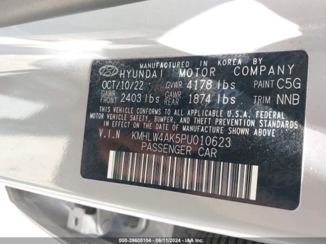 KMHLW4AK5PU010623 Hyundai ELANTRA N