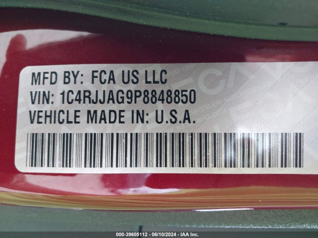 1C4RJJAG9P8848850 Jeep Grand Cherokee L Altitude 4x2