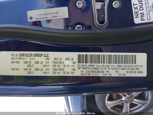 1C4NJPBAXED881680 Jeep Patriot Sport