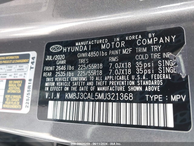 Hyundai Tucson Limited 2021 KM8J3CAL5MU321368 Image 9
