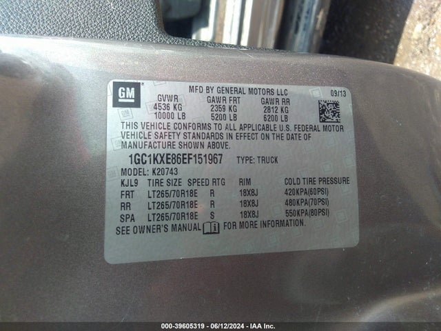 Chevrolet Silverado 2500hd Lt 2014 1GC1KXE86EF151967 Image 9