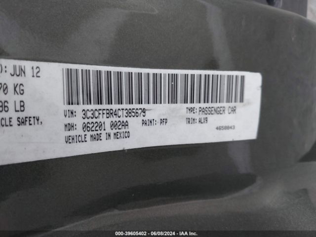 2012 FIAT 500 3C3CFFBR4CT385679 Photo 8