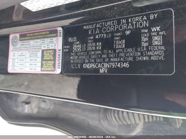 KNDP6CAC8N7974346 KIA Sportage Nightfall Edition