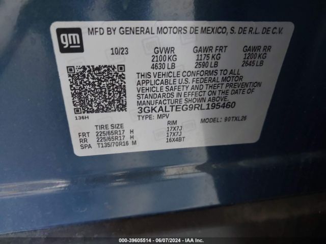 3GKALTEG9RL195460 GMC Terrain Awd Sle