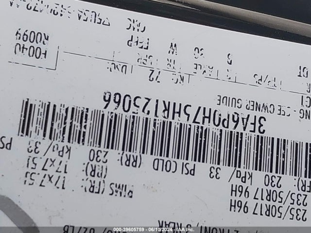 Ford FUSION SE 2017 3FA6P0H75HR125066 Image 9