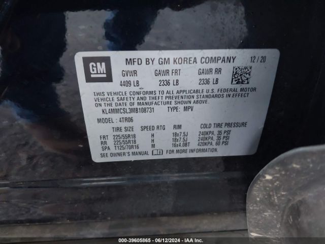 KL4MMCSL3MB108731 Buick Encore Gx Awd Preferred