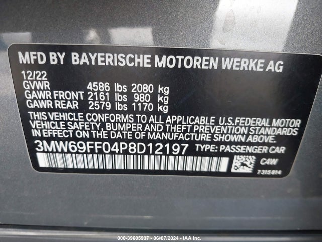 BMW 330I 2023 3MW69FF04P8D12197 Image 9