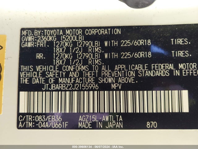 JTJBARBZ2J2155996 Lexus Nx 300 F Sport