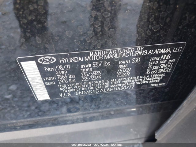 Hyundai Santa Fe Limited 2023 5NMS4DAL6PH530772 Image 9