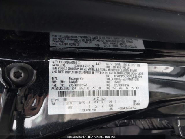 1FADP3L90FL228554 Ford FOCUS ST