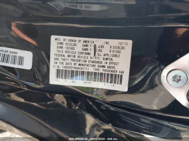 1HGCR2F46GA087711 Honda ACCORD LX