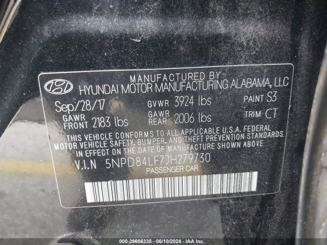 Hyundai Elantra Value Edition 2018 5NPD84LF7JH279730 Image 9