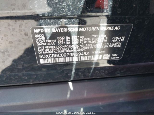 5UXCR6C09P9N69483 BMW X5 Xdrive40i