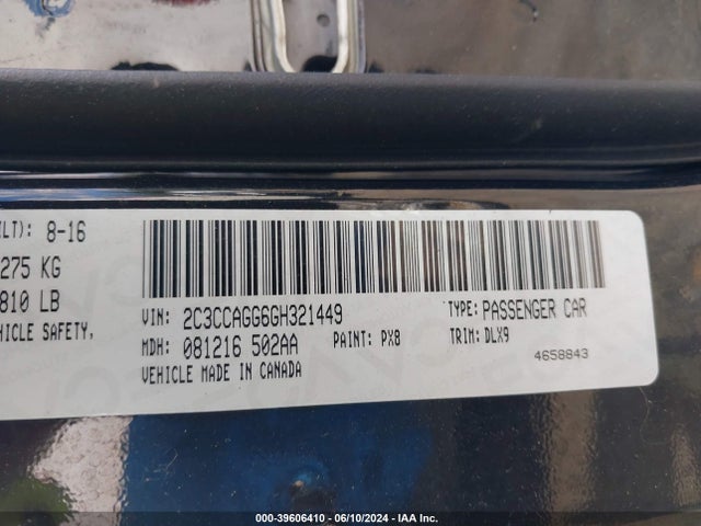 2C3CCAGG6GH321449 Chrysler 300 300s