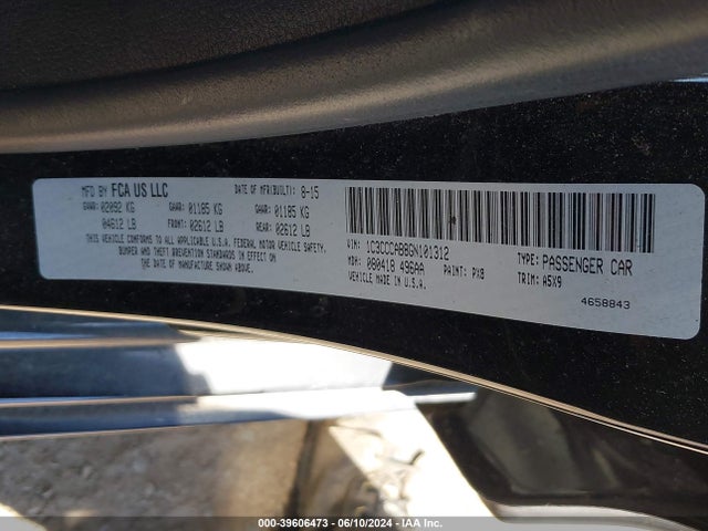 1C3CCCAB8GN101312 Chrysler 200 Limited