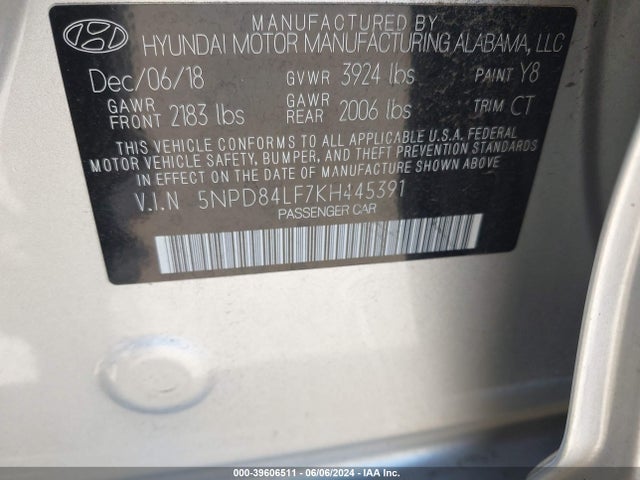 Hyundai Elantra Value Edition 2019 5NPD84LF7KH445391 Image 9