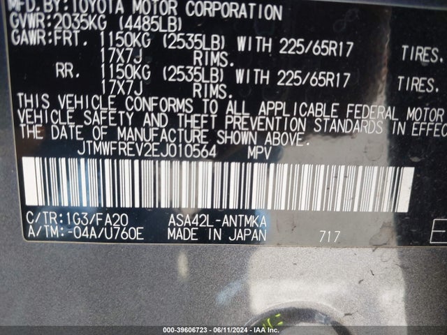 Toyota Rav4 Xle 2014 JTMWFREV2EJ010564 Image 9
