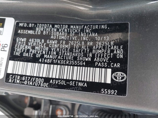 Toyota CAMRY LE 2014 4T4BF1FK0ER355564 Image 9