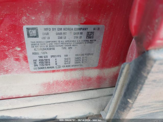 KL7CJNSB4LB338108 Chevrolet Trax Awd Ls