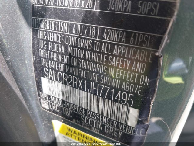 SALCR2RX1JH771495 Land Rover Discovery Sport Hse