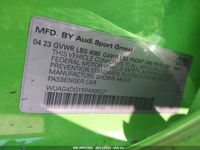 2023 AUDI RS 3 WUAG4DGY5PA909221 Photo 8