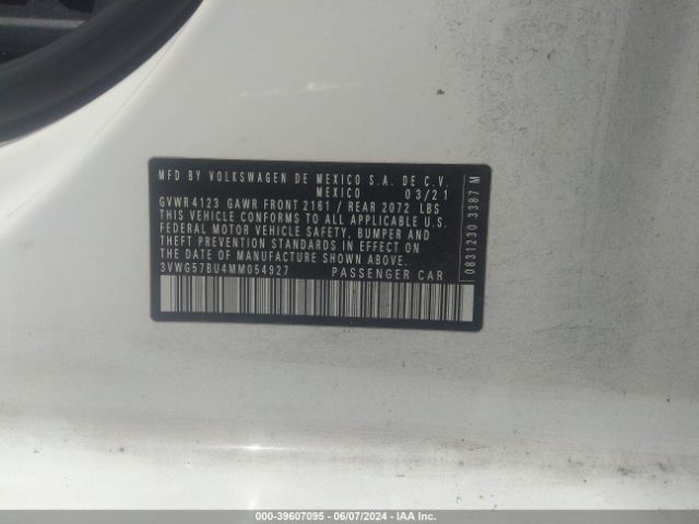 3VWG57BU4MM054927 Volkswagen Jetta 1.4t Sel Premium
