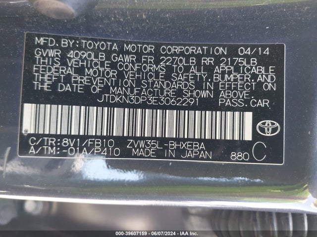 Toyota PRIUS PLUG-IN 2014 JTDKN3DP3E3062291 Image 9