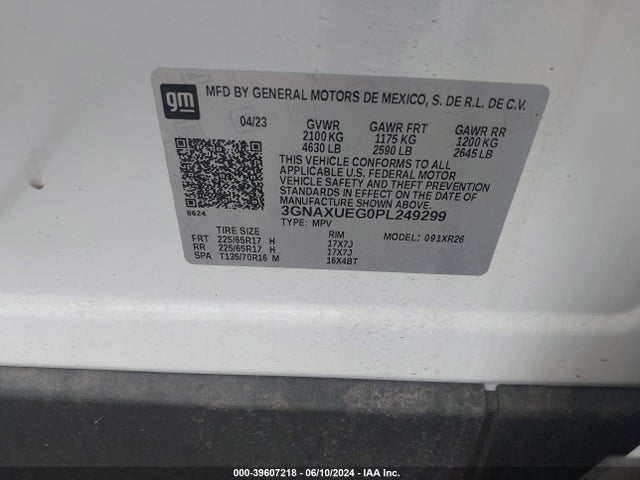 Chevrolet Equinox Awd Lt 2023 3GNAXUEG0PL249299 Image 9