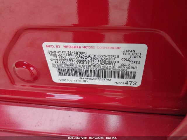 2011 MITSUBISHI OUTLANDER SPORT JA4AR4AUXBZ012782 Photo 8