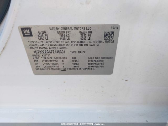 1GT22ZEG5FZ145391 GMC Sierra 2500hd Slt