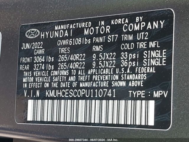 KMUHCESC0PU110741 Genesis Gv80 3.5t Awd