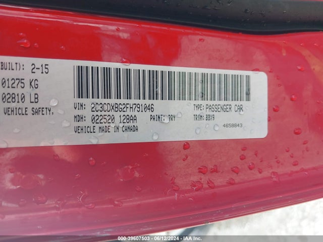 Dodge Charger Se 2015 2C3CDXBG2FH791046 Image 9