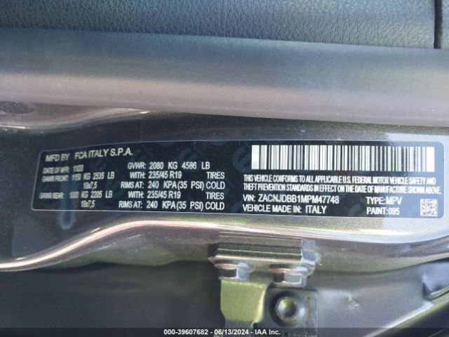 ZACNJDBB1MPM47748 Jeep Renegade 80th Anniversary 4x4