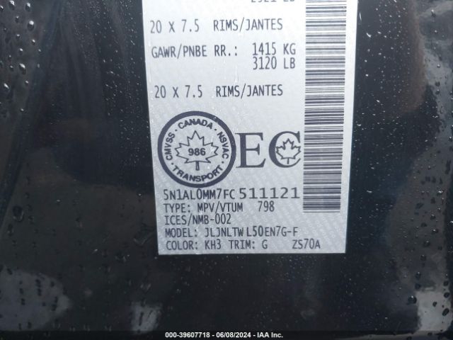 5N1AL0MM7FC511121 Infiniti QX60