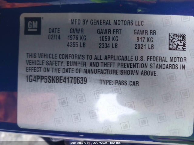 1G4PP5SK8E4170639 Buick Verano