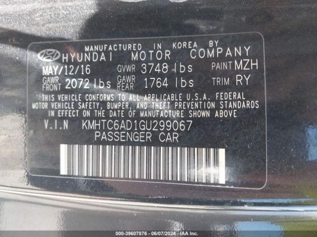 KMHTC6AD1GU299067 Hyundai Veloster