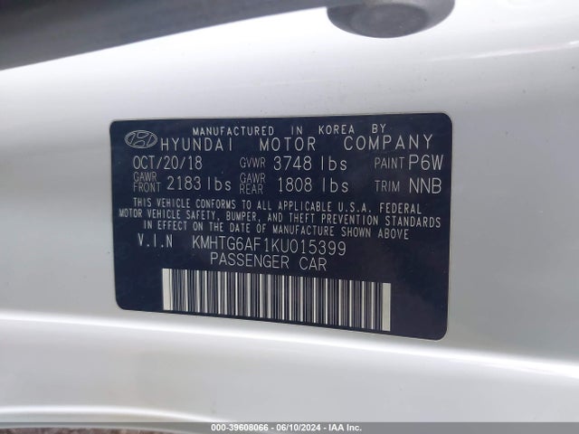 Hyundai Veloster 2.0 2019 KMHTG6AF1KU015399 Image 9