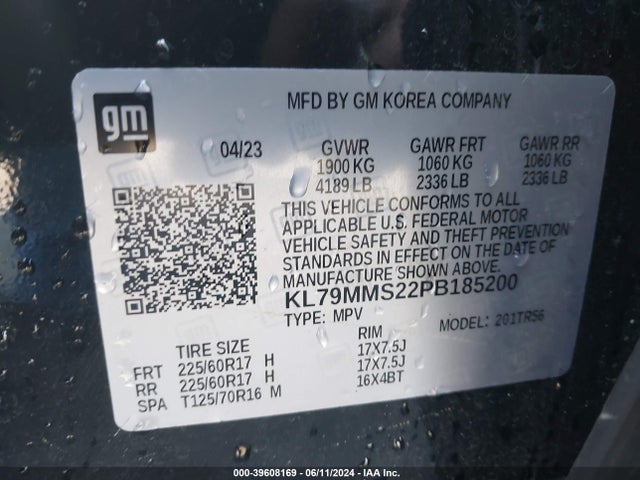 Chevrolet Trailblazer Fwd Ls 2023 KL79MMS22PB185200 Image 9