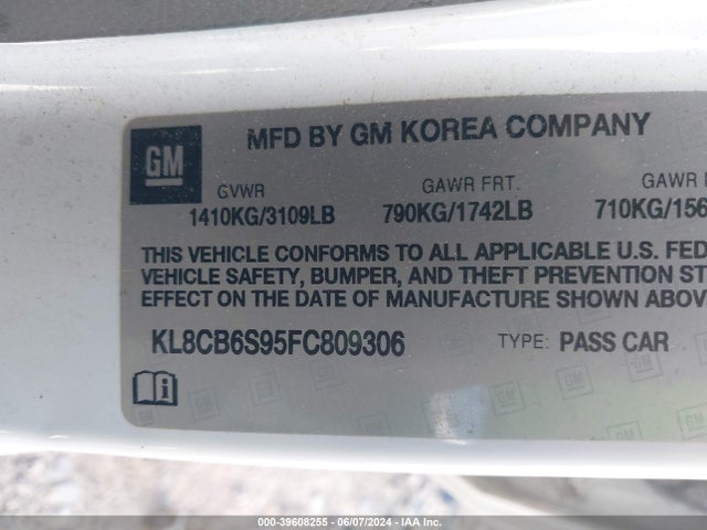 Chevrolet Spark Ls Cvt 2015 KL8CB6S95FC809306 Image 9