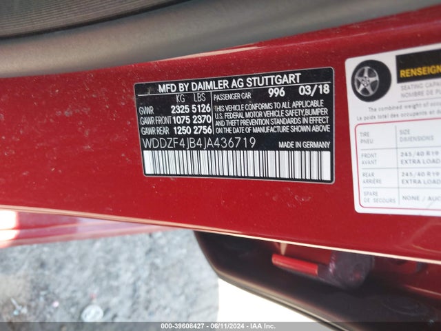 Mercedes-Benz E 300 2018 WDDZF4JB4JA436719 Image 9