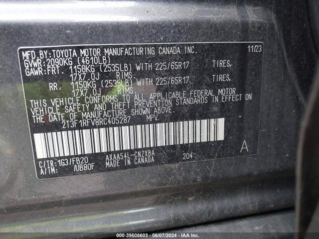 Toyota RAV4 LE 2024 2T3F1RFV8RC405287 Image 9