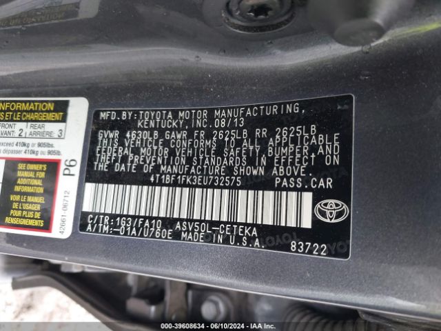 4T1BF1FK3EU732575 Toyota CAMRY L
