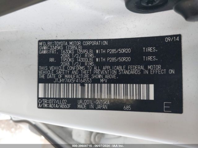 JTJHY7AX5F4164553 Lexus LX 570