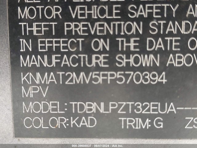 Nissan ROGUE S 2015 KNMAT2MV5FP570394 Image 9