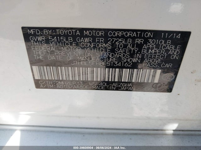 Lexus Ls 460 Crafted Line 2015 JTHBL5EF8F5134162 Image 9